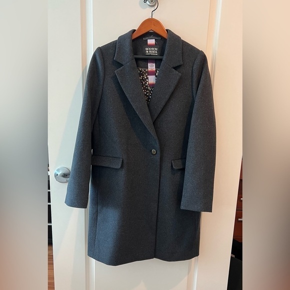 Scotch & Soda Single Breasted Midi Coat - Picture 2 of 16